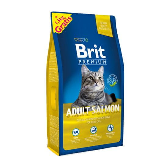 Brit Premium Cat Adult Salmon 8 + 1,5 kg Zadarmo