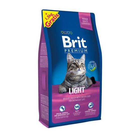 Brit Premium Cat Light 8 + 1,5 kg Zadarmo