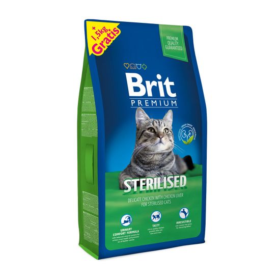 Brit Premium Cat Sterilised 8 + 1,5 kg Zadarmo