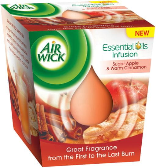 Air wick Sviečka Essential Oil Infusion Červené jablko a varené víno 105 g