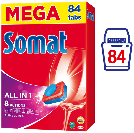 Somat MEGA All in One tablety 84