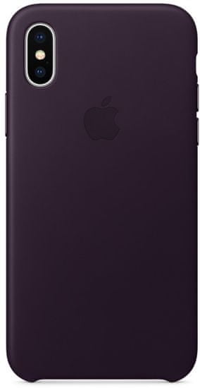Apple Kožený kryt, Apple iPhone X, MQTG2ZM/A, lilkově fialová