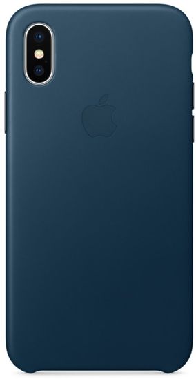 Apple Kožený kryt, Apple iPhone X, MQTH2ZM/A, vesmírně modrá