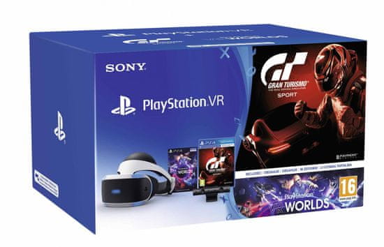 SONY PlayStation VR + Camera v2 + Gran Turismo Sport + VR Worlds 2