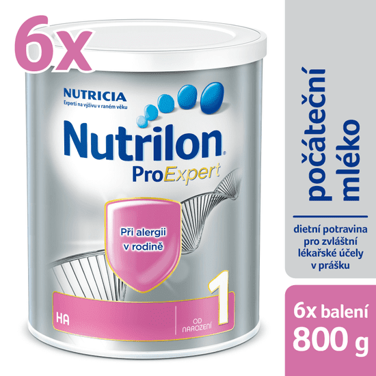 Nutrilon 1 HA špeciálne počiatočné mlieko 6x 800g, 0+