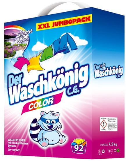 Waschkönig Color prací prášok 7,5 kg, 92 praní