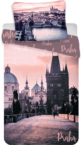 Jerry Fabrics bavlna obliečky Praha Romantique 140x200 70x90