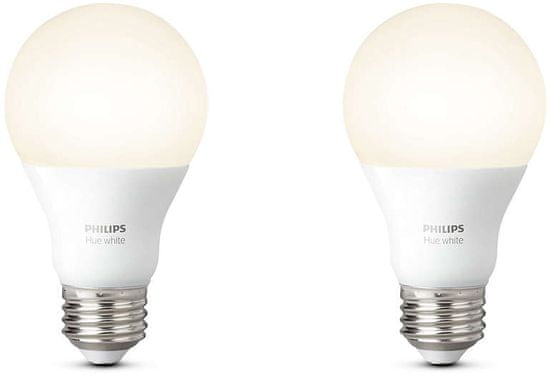 Philips Single bulb E27 White 9,5W A60 2Pack