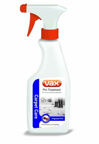 Vax 500ml trigger spray; carpet/ upholstery pre-treatment solution