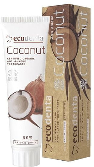 Ecodenta BIO zubná pasta proti zubnému povlaku s kokosovým olejom 100 ml