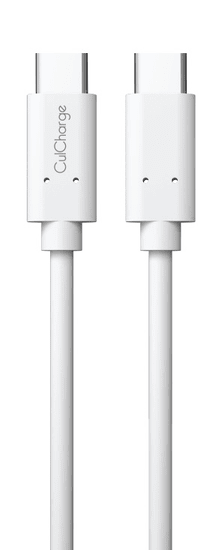 CulCharge dátový kábel USB-C - USB-C, 1m, biely