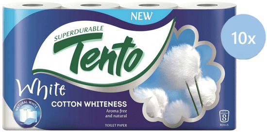 Tento White Cotton Whiteness 10 x 8 roliek