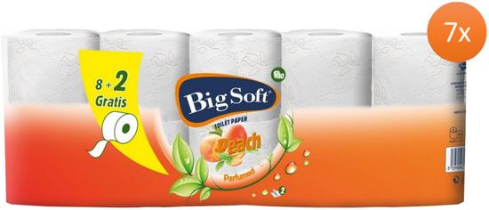 Big Soft Broskyňa toaletný papier 2 vrstvový 7 x 10 roliek