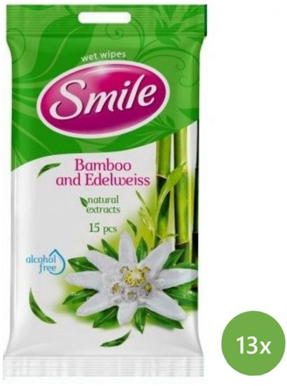 SMILE Daily Vlhčené obrúsky Bambus 13x 15 ks