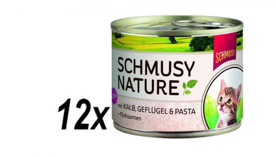 Schmusy Konzervy Nature 'Menu Junior teľacie + hydinu 12 x 190 g