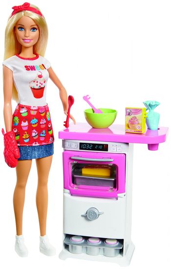 Mattel Barbie vaření a pečení herní set s panenkou