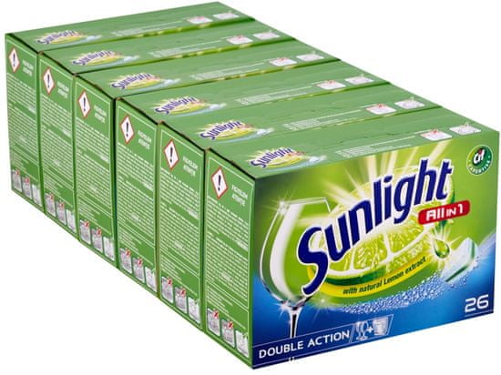 Sunlight All in 1 Mega Pack Tablety do myčky nádobí 156 ks
