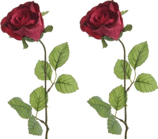 Kaemingk Ruža červená 45 cm, 2 ks