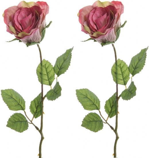 Kaemingk Ruža ružová 45 cm, 2 ks