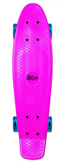 Authentic Skateboard ružový so svietiacimi kolieskami