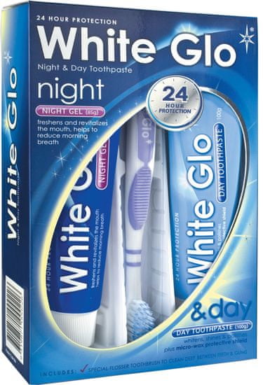 White Glo Nočné a denné bieliace zubné pasty