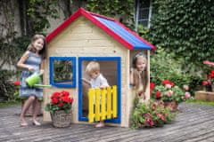 Woody Drevený záhradný domček s farebným lemovaním 10110