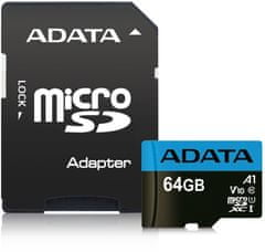 A-Data MicroSDXC 64GB UHS-I 85/20MB/s + ad (AUSDX64GUICL10A1-RA1)