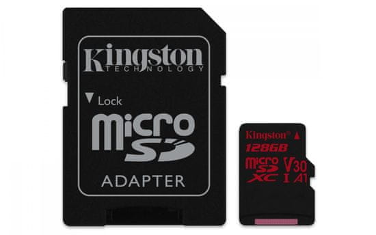 Kingston 128GB Canvas React microSDXC UHS-I V30 + ad (SDCR/128GB)