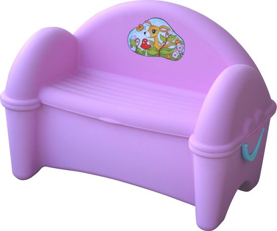 PalPlay Detská lavica s úložným priestorom - fialová