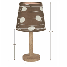 KONDELA Stolná lampa Qenny Typ 6 - prírodná / vzor listy