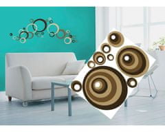 Dimex - Dekoračné nálepky na stenu Hnedé kruhy - 50 x 70 cm