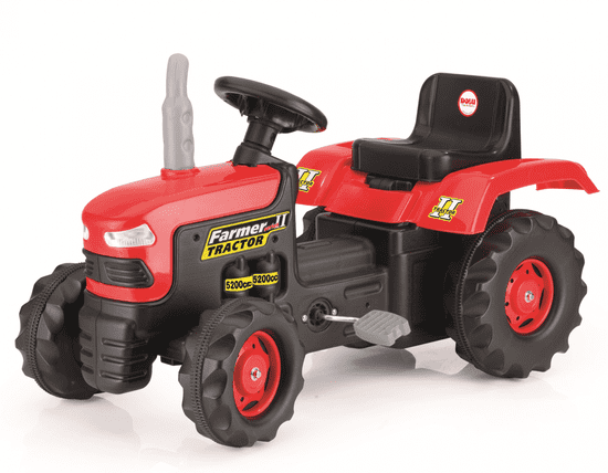 DOLU Veľký šliapací traktor, červený - použité