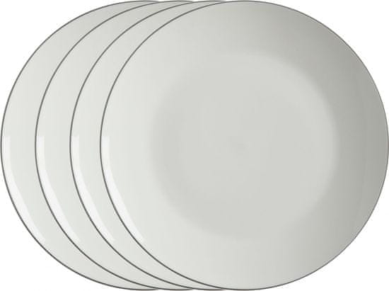 Maxwell & Williams Plytký tanier 27,5 cm White Basics Edge, 4 ks