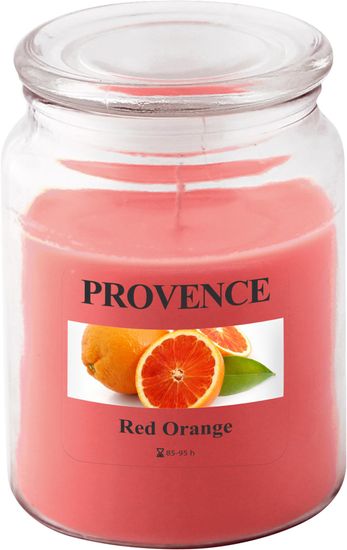 TORO Sviečka v skle s viečkom - červený pomaranč 510 g