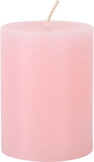 TORO Sviečka rustikálna ružová 7,5 x 10 cm