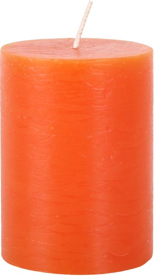 TORO Sviečka rustikálna oranžová 7,5 x 10 cm