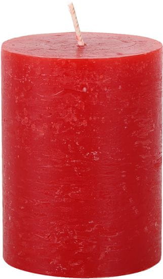TORO Sviečka rustikálna červená 7,5 x 10 cm