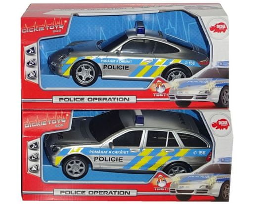 DICKIE Policajné auto 1:18, hovoriace česky - Porsche