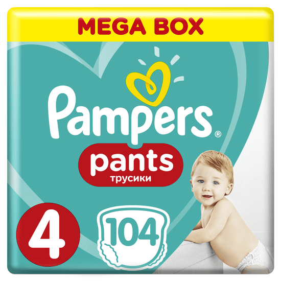 Pampers Pants 4 Maxi (9-15 kg) Mega Box 104 ks