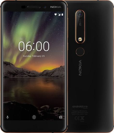 Nokia 6.1 Single SIM, 3GB/32GB, Black/Copper - použité