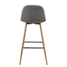 Design Scandinavia Barová stolička Wanda (Súprava 2 ks), dub/svetlosivá