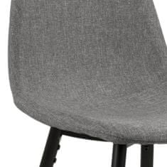 Design Scandinavia Barová stolička Wanda (Súprava 2 ks), čierna/svetlosivá