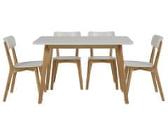 Design Scandinavia Jedálenský stôl Corby, 120 cm breza / biela