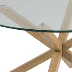 Design Scandinavia Konferenčný stolík Skyline, 82 cm, dub/číra