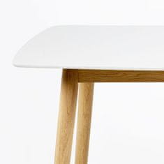Design Scandinavia Jedálenský stôl Nagy, 150 cm, biela / dub