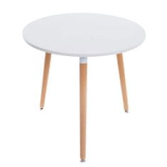 BHM Germany Jedálenský stôl Benet okrúhly, 80 cm, nohy prírodné