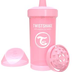 Twistshake Fľaša pre deti 360 ml 12 + m, Pastelovo ružová