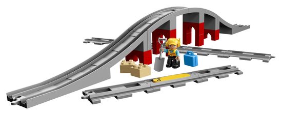 LEGO DUPLO® Town 10872 Vlakový most a koľajnice - rozbalené