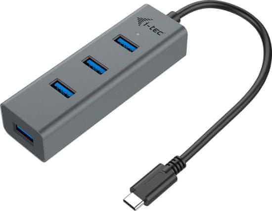 I-TEC USB-C Metal 4-portový HUB, 4x USB 3.0 C31HUBMETAL403 - zánovné