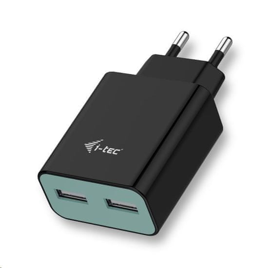 I-TEC USB Power Charger 2 Port 2.4A, čierna CHARGER2A4B